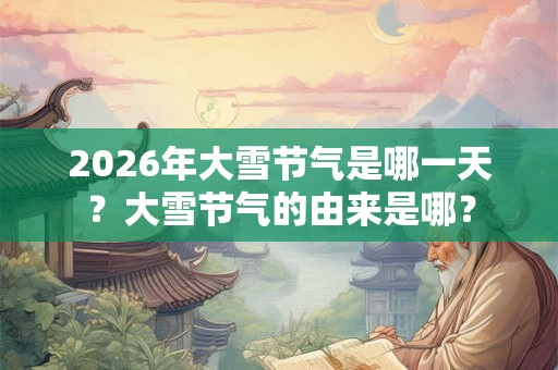 2026年大雪节气是哪一天？大雪节气的由来是哪？