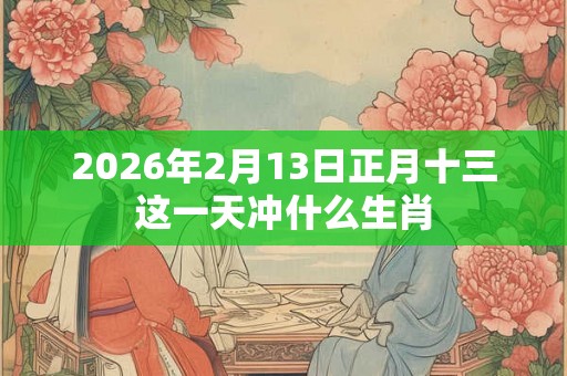 2026年2月13日正月十三这一天冲什么生肖