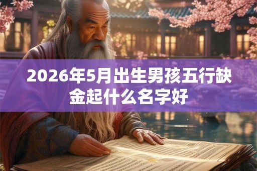 2026年5月出生男孩五行缺金起什么名字好