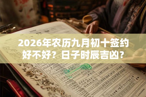 2026年农历九月初十签约好不好？日子时辰吉凶？
