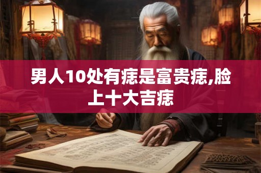 男人10处有痣是富贵痣,脸上十大吉痣