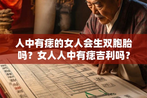 人中有痣的女人会生双胞胎吗？女人人中有痣吉利吗？