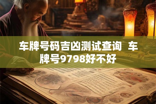 车牌号码吉凶测试查询 车牌号9798好不好 车牌号码吉凶测试查询 车牌号9798好不好