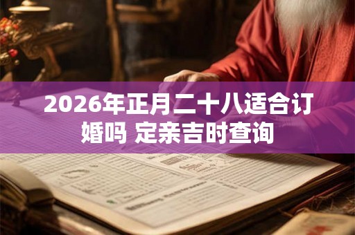 2026年正月二十八适合订婚吗 定亲吉时查询