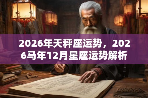 2026年天秤座运势，2026马年12月星座运势解析
