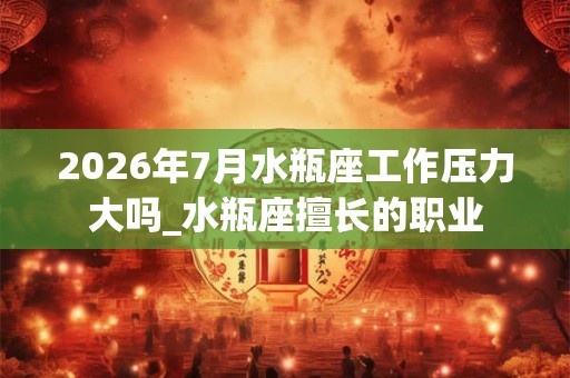 2026年7月水瓶座工作压力大吗_水瓶座擅长的职业