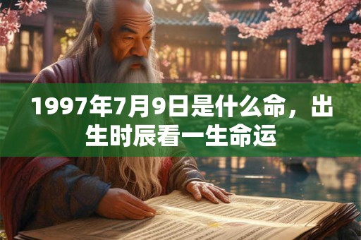1997年7月9日是什么命，出生时辰看一生命运