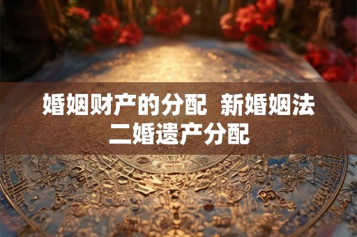 婚姻财产的分配 新婚姻法二婚遗产分配 婚姻财产的分配 新婚姻法二婚遗产分配