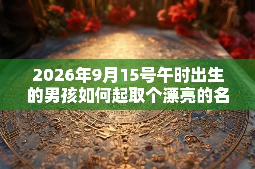 2026年9月15号午时出生的男孩如何起取个漂亮的名字和五行属性