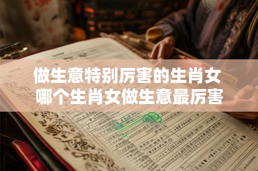 做生意特别厉害的生肖女 哪个生肖女做生意最厉害