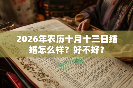 2026年农历十月十三日结婚怎么样？好不好？