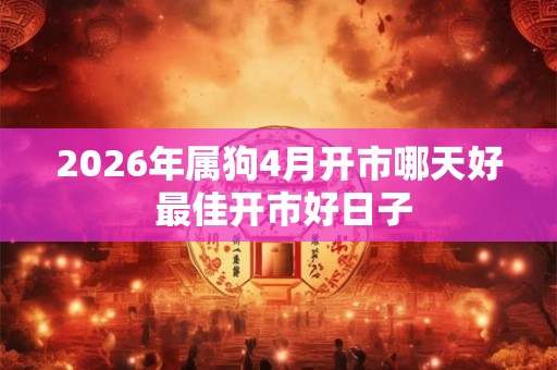 2026年属狗4月开市哪天好 最佳开市好日子