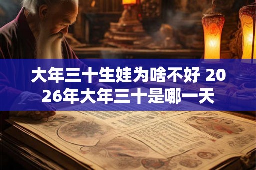 大年三十生娃为啥不好 2026年大年三十是哪一天 大年三十生娃为啥不好 2026年大年三十是哪一天