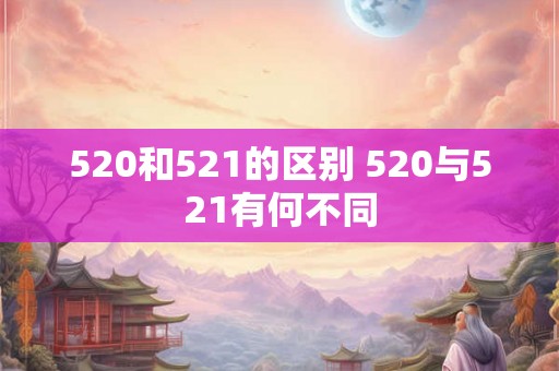 520和521的区别 520与521有何不同
