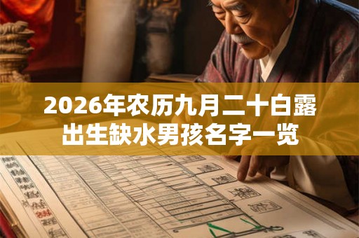 2026年农历九月二十白露出生缺水男孩名字一览