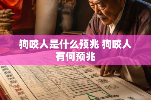 狗咬人是什么预兆 狗咬人有何预兆