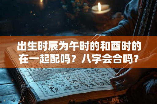 出生时辰为午时的和酉时的在一起配吗？八字会合吗？