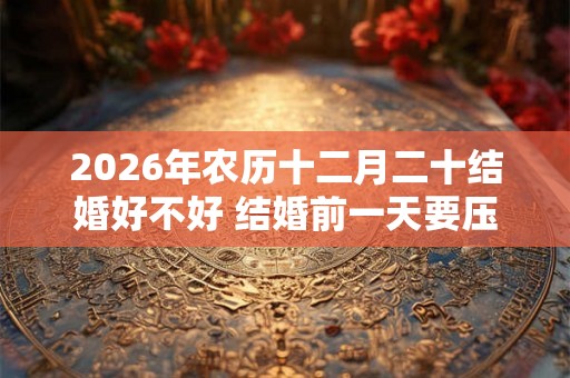 2026年农历十二月二十结婚好不好 结婚前一天要压床吗