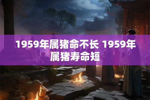 1959年属猪命不长 1959年属猪寿命短