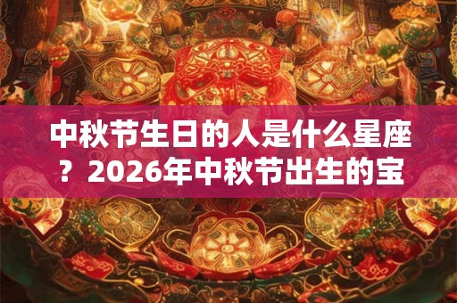 中秋节生日的人是什么星座？2026年中秋节出生的宝宝好吗？