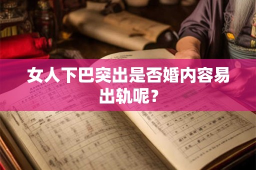 女人下巴突出是否婚内容易出轨呢？