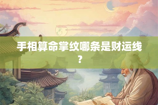手相算命掌纹哪条是财运线？