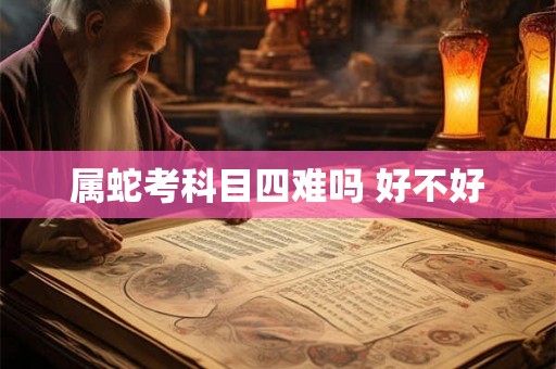 属蛇考科目四难吗 好不好