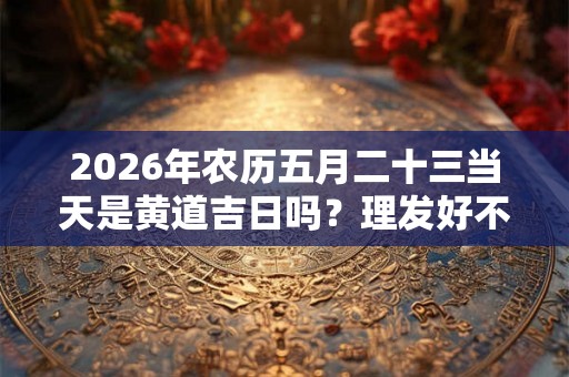 2026年农历五月二十三当天是黄道吉日吗？理发好不好？