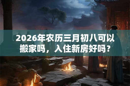 2026年农历三月初八可以搬家吗，入住新房好吗？