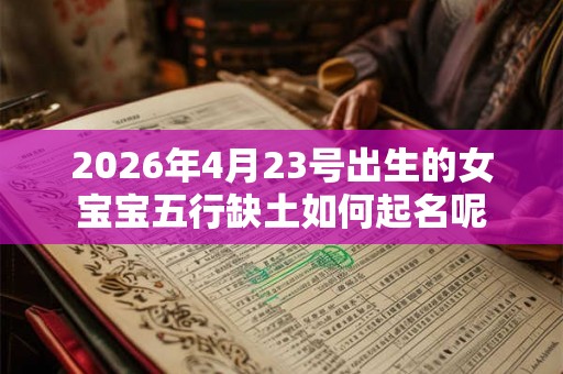 2026年4月23号出生的女宝宝五行缺土如何起名呢