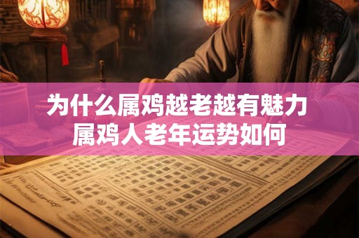 为什么属鸡越老越有魅力 属鸡人老年运势如何