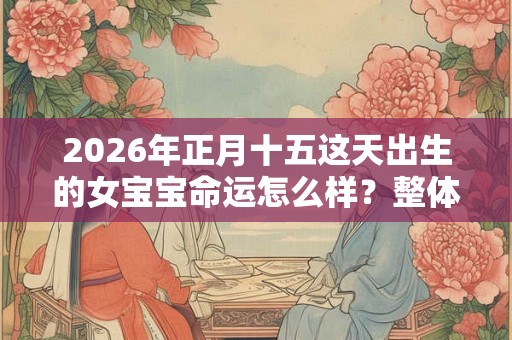 2026年正月十五这天出生的女宝宝命运怎么样?整体运势好不好? 2026年正月十五这天出生的女宝宝命运怎么样?整体运势好不好?