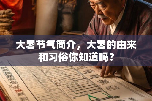 大暑节气简介，大暑的由来和习俗你知道吗？
