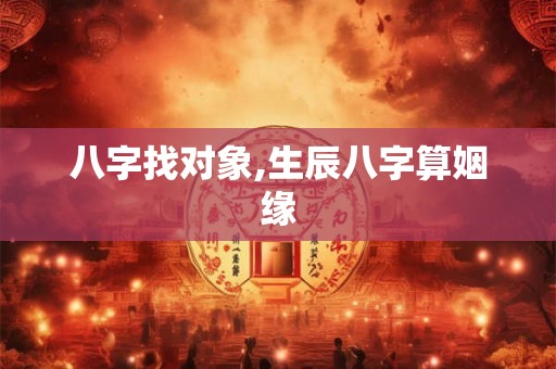 八字找对象,生辰八字算姻缘