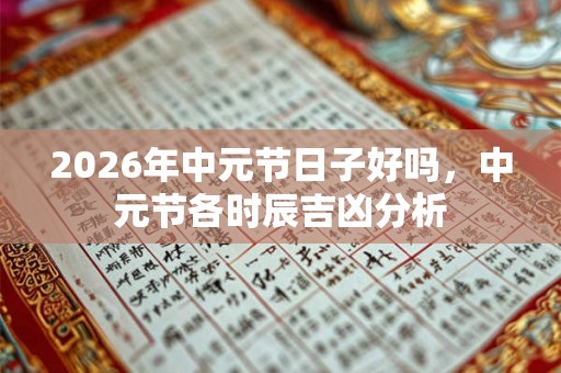 2026年中元节日子好吗,中元节各时辰吉凶分析 2026年中元节日子好吗,中元节各时辰吉凶分析