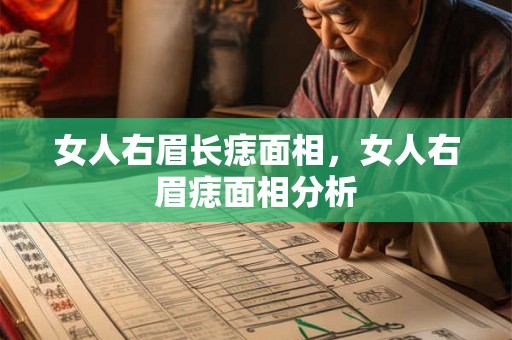 女人右眉长痣面相,女人右眉痣面相分析 女人右眉长痣面相,女人右眉痣面相分析