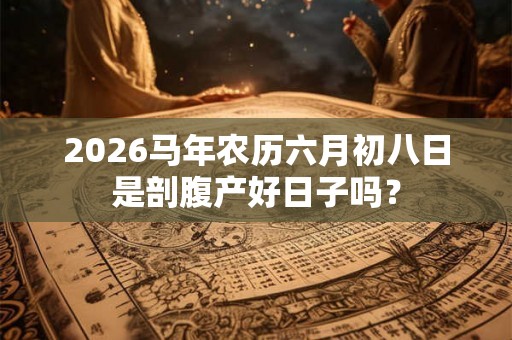 2026马年农历六月初八日是剖腹产好日子吗？