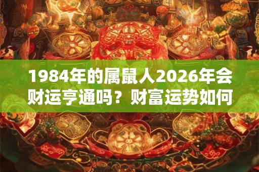 1984年的属鼠人2026年会财运亨通吗？财富运势如何？
