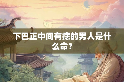 下巴正中间有痣的男人是什么命？
