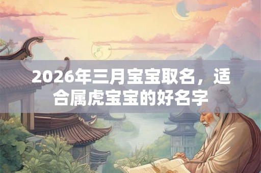 2026年三月宝宝取名,适合属虎宝宝的好名字 2026年三月宝宝取名,适合属虎宝宝的好名字