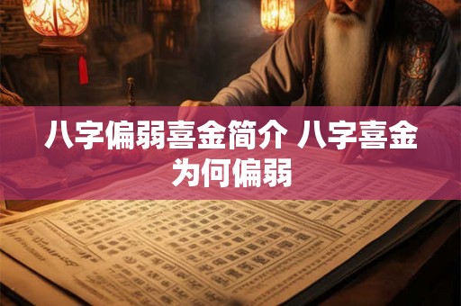 八字偏弱喜金简介 八字喜金为何偏弱