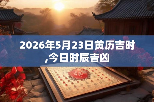 2026年5月23日黄历吉时,今日时辰吉凶