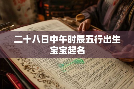 二十八日中午时辰五行出生宝宝起名