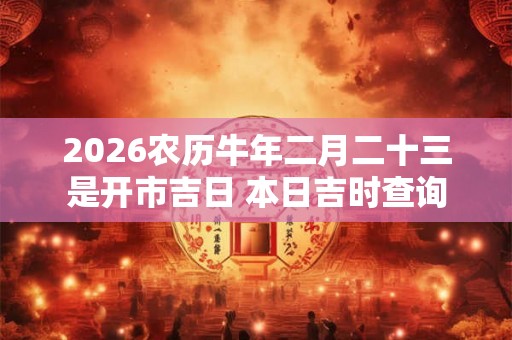 2026农历牛年二月二十三是开市吉日 本日吉时查询