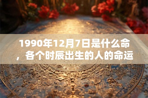 1990年12月7日是什么命，各个时辰出生的人的命运