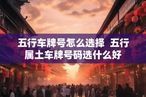 五行车牌号怎么选择  五行属土车牌号码选什么好