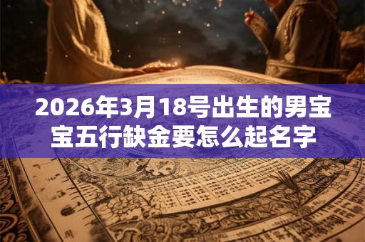 2026年3月18号出生的男宝宝五行缺金要怎么起名字