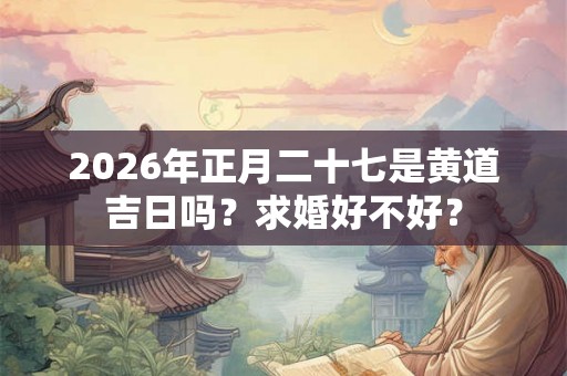 2026年正月二十七是黄道吉日吗？求婚好不好？