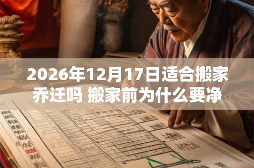 2026年12月17日适合搬家乔迁吗 搬家前为什么要净宅 2026年12月17日适合搬家乔迁吗 搬家前为什么要净宅