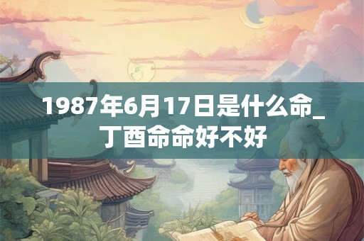 1987年6月17日是什么命_丁酉命命好不好